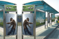 Personalized Stainless Steel Bus Shelter Holistic Design Whole Height 2.5-2.8 Meters supplier