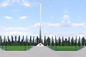 High Precision Stainless Steel Flag Pole With 360 Degree Downwind Ball Crown Technology supplier